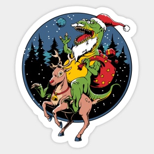 Santa-Rex Sticker